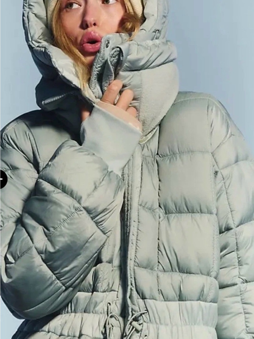 Free people Light Green Puffer Jacket with Hood - Women
